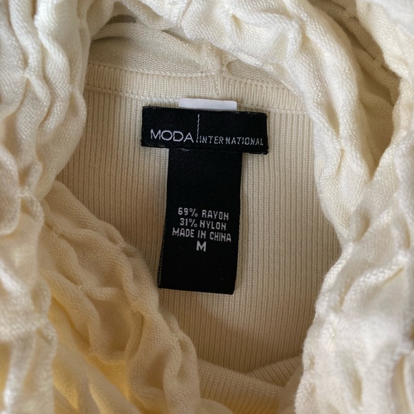 Ivory Sweater dress with cowl neck - Picture 2 of 10